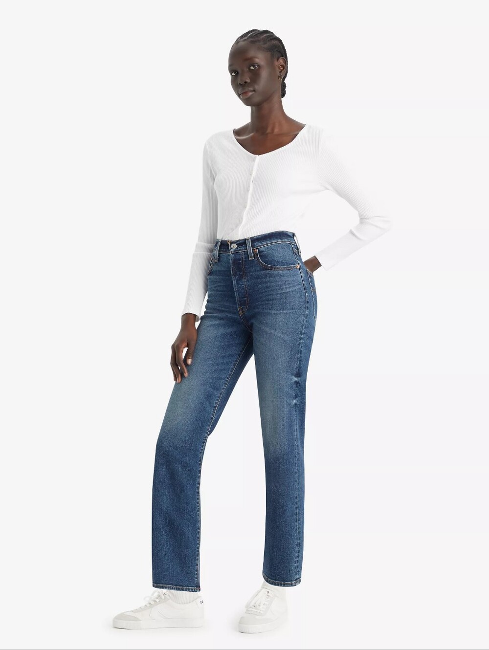 Levi's Ribcage Straight Ankle Women's Jeans, Medium Wash, Size W29
